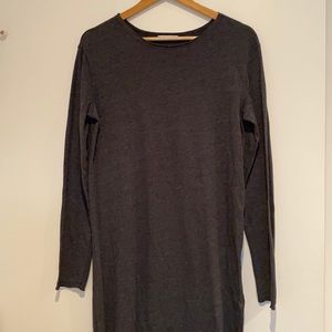 Zara TRF navy blue lightweight knit long dress